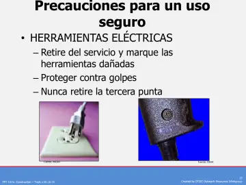 Slide 19: Precauciones para un uso seguro