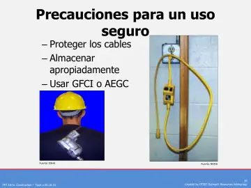 Slide 20: Precauciones para un uso seguro