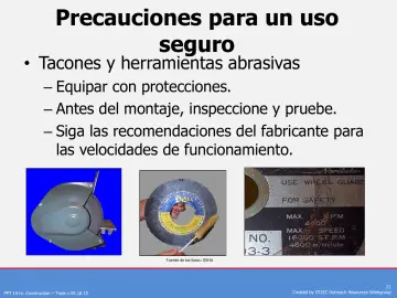 Slide 21: Precauciones para un uso seguro