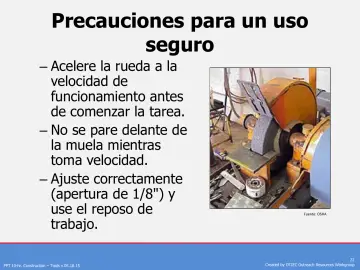 Slide 22: Precauciones para un uso seguro