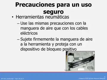Slide 23: Precauciones para un uso seguro