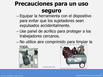 Slide 24: Precauciones para un uso seguro