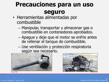 Slide 25: Precauciones para un uso seguro