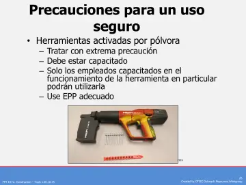 Slide 26: Precauciones para un uso seguro