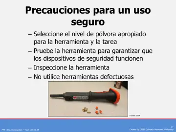 Slide 27: Precauciones para un uso seguro