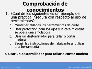 Slide 34: Comprobación de conocimientos