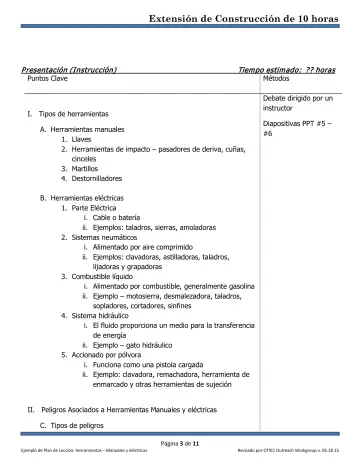 Page 3: P resentación (I nstrucción)_ ___ Tiem po estim ado: ?? horas