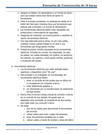 Page 6: 3. Asegure el trabajo con abrazaderas o un tornillo de banco para que ambas manos sean…