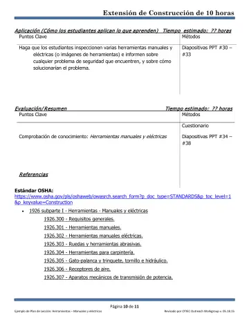 Page 10: Aplicación (Cóm o los estudiantes aplican lo que aprenden) Tiem po estim ado: ?? horas
