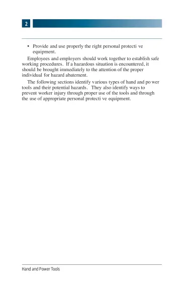 Page 6: Provide and use properly the right personal protecti ve equipment.