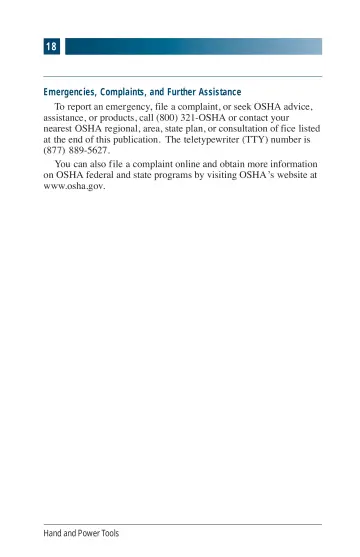 Page 22: Emergencies, Complaints, and Further Assistance