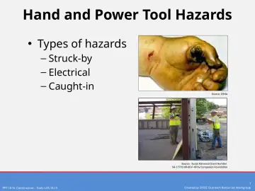 Slide 7: Hand and Power Tool Hazards