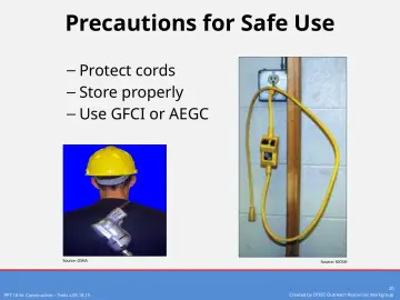 Slide 20: Precautions for Safe Use