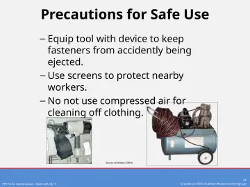 Slide 24: Precautions for Safe Use