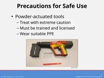 Slide 26: Precautions for Safe Use