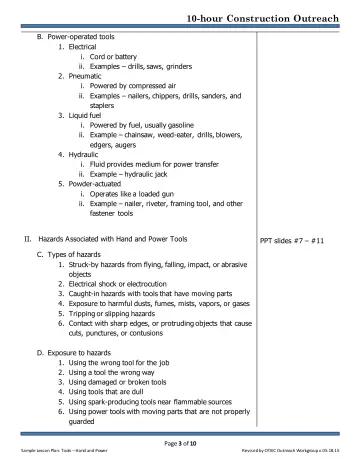Page 3: B. Power-operated tools