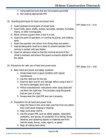 Page 4: 7. Using electrical tools that are not properly grounded