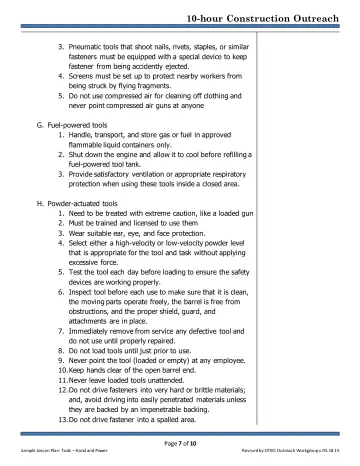 Page 7: 3. Pneumatic tools that shoot nails, rivets, staples, or similar fasteners must be…