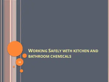 Slide 14: WORKING SAFELY WITH KITCHEN AND