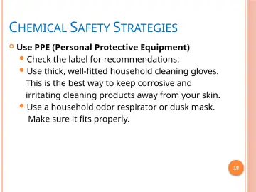 Slide 18: CHEMICAL SAFETY STRATEGIES