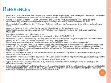 Slide 23: R EFERENCES