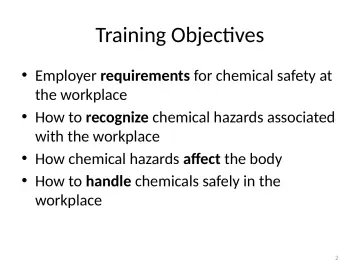 Slide 2: Training Objectives