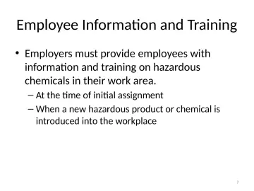 Slide 7: Employee Information and Training