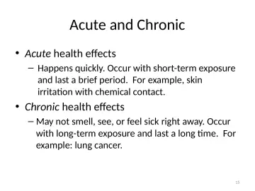Slide 15: Acute and Chronic