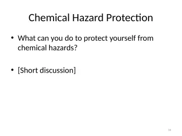 Slide 16: Chemical Hazard Protection