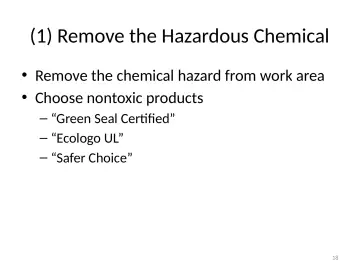 Slide 18: (1) Remove the Hazardous Chemical