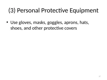 Slide 27: (3) Personal Protective Equipment