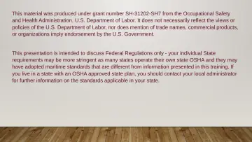 Slide 2: This material was produced under grant number SH-31202-SH7 from the Occupational Safety…