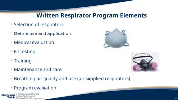 Slide 25: Written Respirator Program Elements
