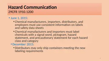 Slide 6: Hazard Communication