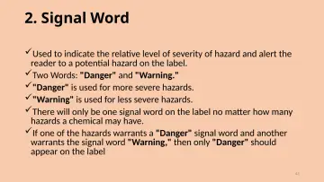 Slide 43: 2. Signal Word