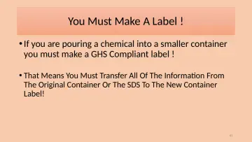 Slide 61: You Must Make A Label !