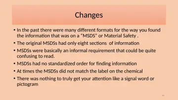 Slide 64: Changes