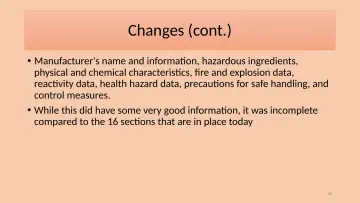 Slide 65: Changes (cont.)