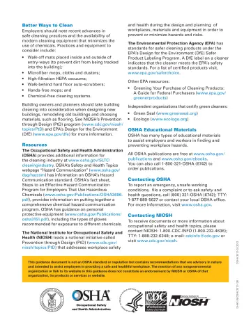 Page 3: Employers should note recent advances in safe cleaning practices and the availability of…