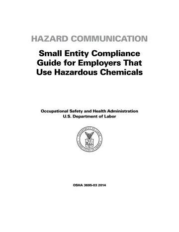 Page 3: HAZARD COMMUNICATION Small Entity Compliance Guide for Employers That Use Hazardous…