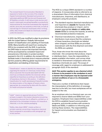 Page 8: The revised Hazard Communication Standard is expected to build on the success of the…