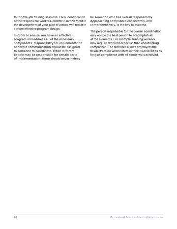 Page 16: for on-the-job training sessions. Early identification of the responsible workers, and…