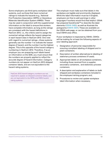 Page 25: Some employers use third-party workplace label systems, such as those that have numerical…