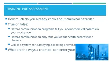 Slide 2: TRAINING PRE-ASSESSMENT