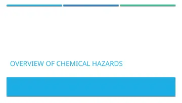 Slide 3: OVERVIEW OF CHEMICAL HAZARDS