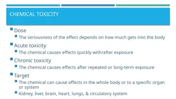 Slide 7: CHEMICAL TOXICITY