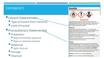 Slide 36: Hazard Statement(s)