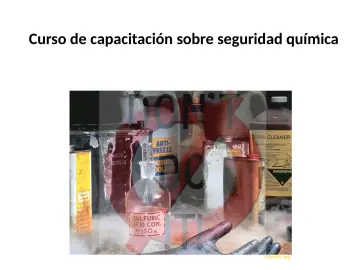 Slide 1: Curso de capacitación sobre seguridad química
