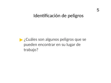 Slide 5: Identificación de peligros