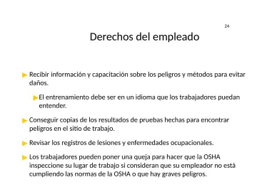 Slide 24: Derechos del empleado